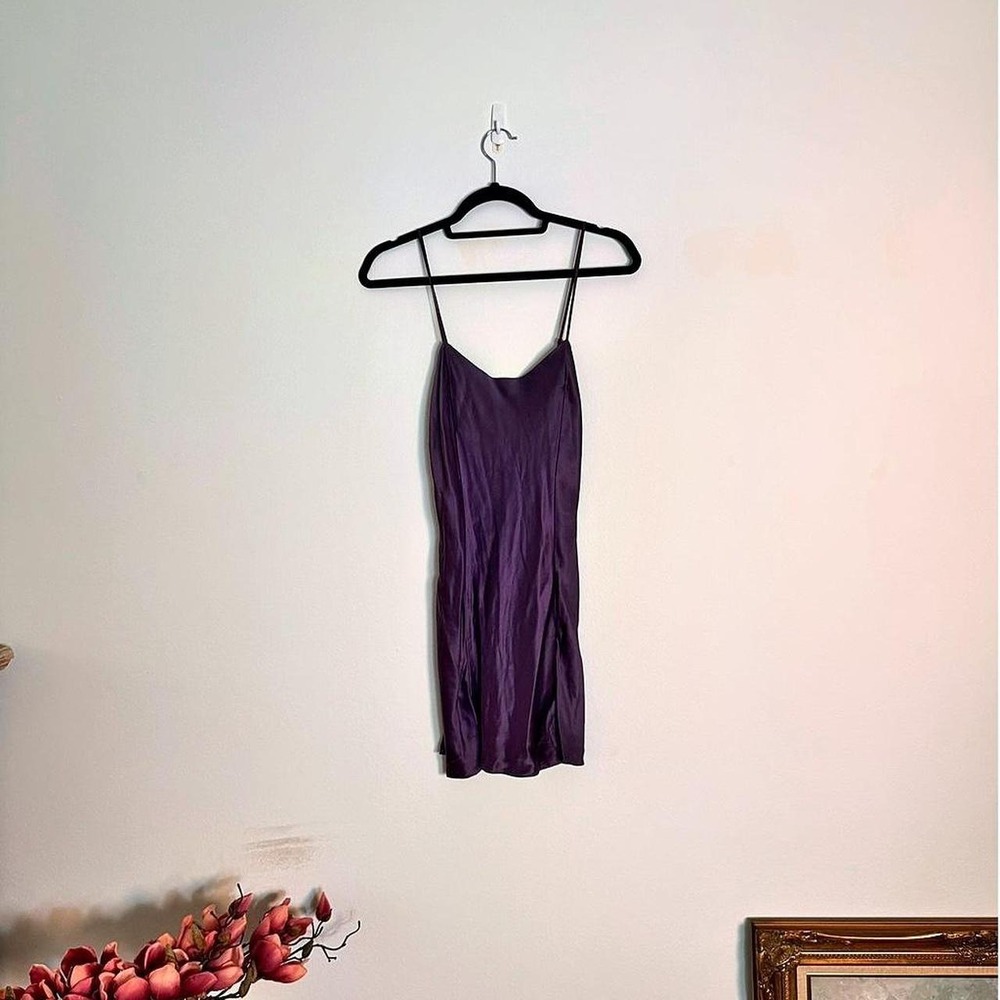Victoria's Secret purple satin slip dress Size S